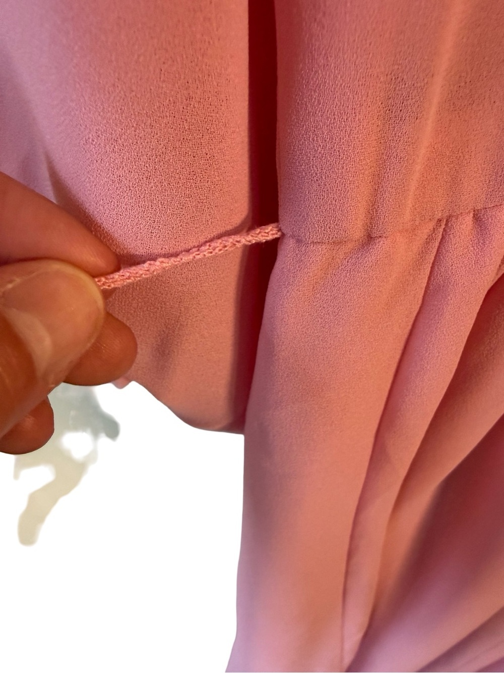 Blush Pink Midi Dress with 3/4 Sleeves Size M Boho Cottagecore Feminine - Picture 5 of 11